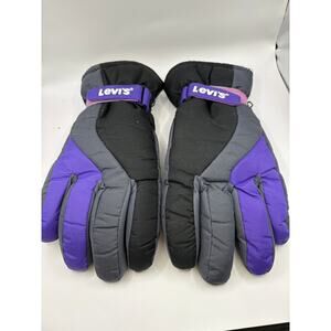 Levi’s Thermolite Winter Ski Gloves XL Purple Black Gray Insulated Snowboard